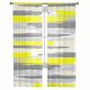 Geometric Line Paint Yellow Tulle Curtains For Living Room Sheer Curtain For Bedroom Kitchen Blinds Voile Curtains