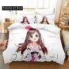 3d Printing anime Kawaii Girls Kizuna AI Bedding Set Single Twin Full Queen King Size Bed Set Adult Kid Bedroom Duvet cover Sets