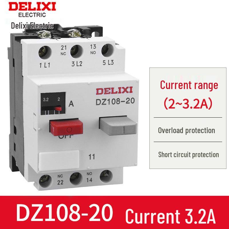 Delixi DZ108-20 Three-Phase Motor Protector Switch CDV2S Circuit Breaker CDP6-32