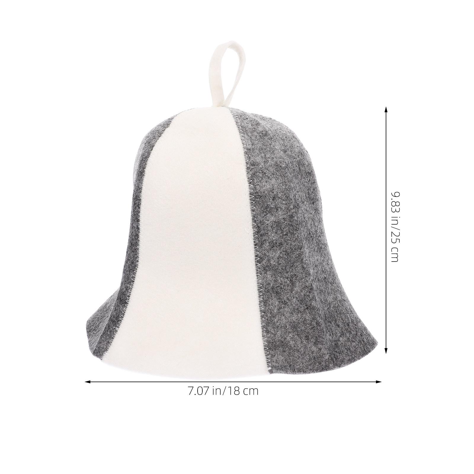 

2Pcs Sauna Hat Felt Caps for Women Home Bathing Sauna Hats Comfortable Reusable Absorbent Thick Felt Showering Caps