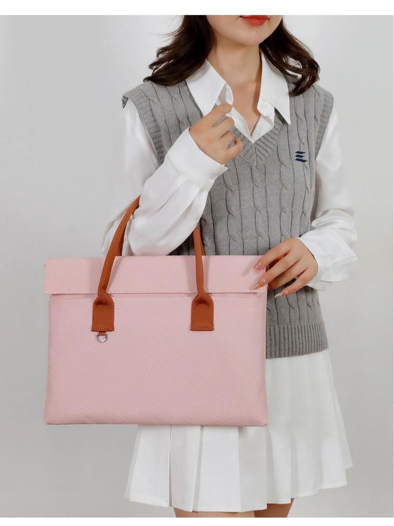 17-inch Lightweight Japan-Korea Laptop Commuting Handbag with Printed Logo