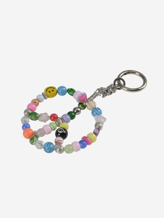 VACANT ARCHIVE PEACEPIECE BEADS KEYRING MULTI