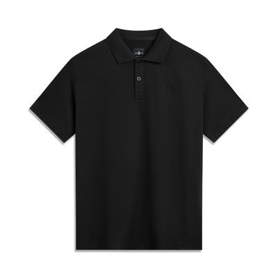 Comfortable Casual Simple Solid Color Versatile Moisture-Wicking Short Sleeve Polo Shirt Men Polo Shirts Dark-Night-Black APLV083-14