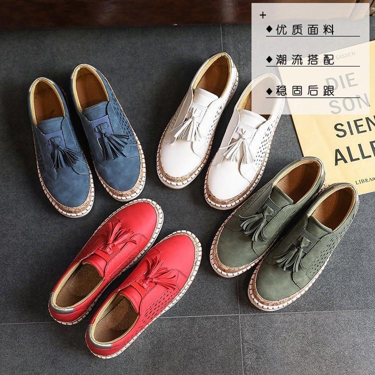 Lässige Einzelschuhe Damenschuhe Atmungsaktiv Einschlupf Spleiß Fransen Low-Top Täglich Rundkopf Slipper