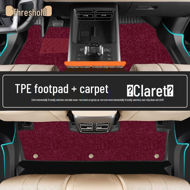 Full Coverage TPE Floor Mats for 26 BYD Song PRO Models - Custom Car Carpet Accessories