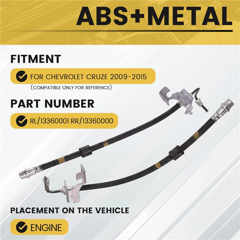 Car Brake Hose Set 13360000 13360001 Rear Left/Right Oil Supply Pipe For Cruze 2009-2015