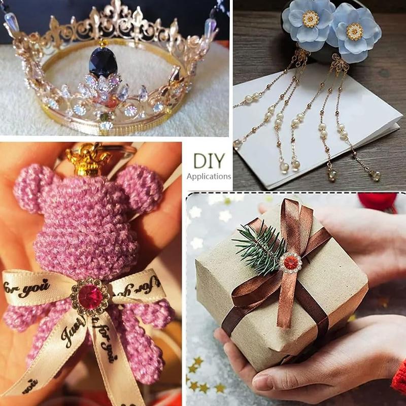 WTEMPO Random Sew-on Rhinestones Kit Sunflower Shaped Design Rhinestones for DIY Sewing & Jewelry Crafts & Clothes Shoes Belt Accessories