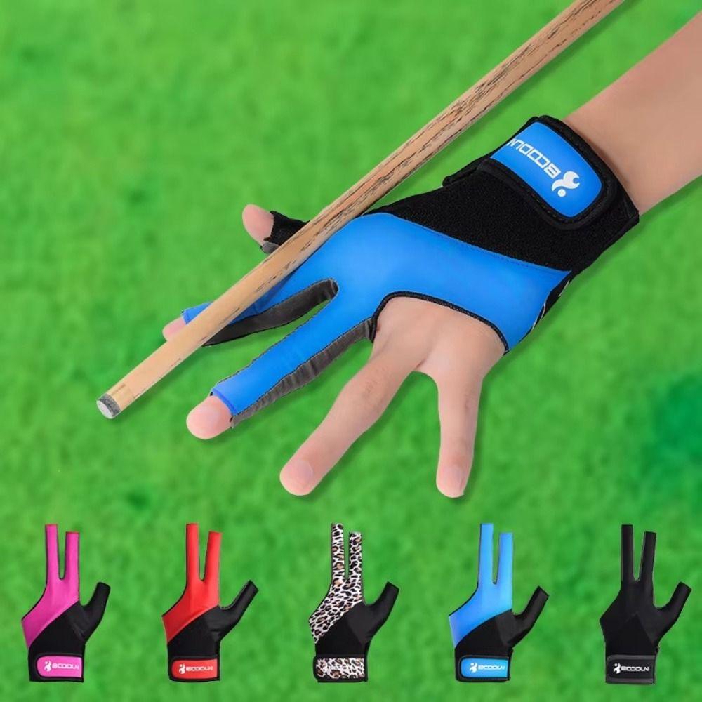 Quick-Drying Three Finger Gloves Breathable Snooker Gloves Professional Billiards Gloves Training