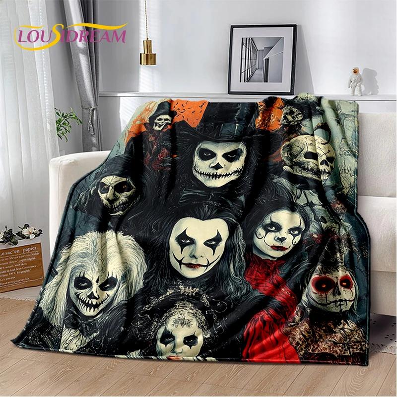 2025 New Gothic Horror Character Skull Ghost Spirit Soft Blanket,Soft Throw Blanket for Home Bedroom Bed Sofa Picnic Travel Gift