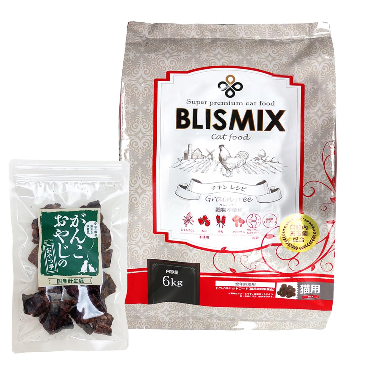 

Bliss Mix корм для кошек беззерновой 6 кг с мясом домашнего оленя 15 г +