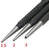 1.5mm/2mm/3mm Metal Center Pin Punch Spring Loaded Marking Starting Holes Tool Wood Press Dent Marker Woodwork Tool Drill Bit