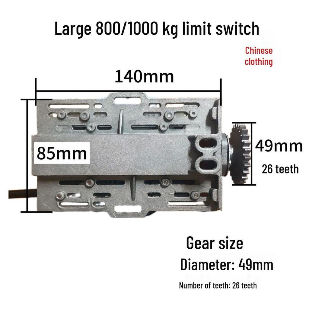 Motor pro elektrickou rolovací garážovou bránu 64 mm 30 zubů Sestava koncových spínačů
