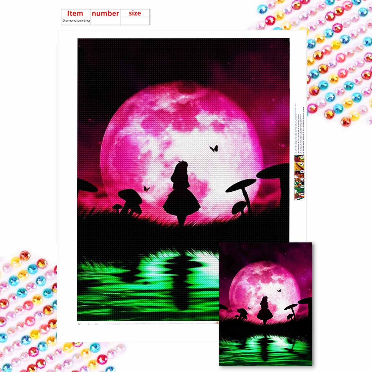 

Полная круглая алмазная живопись Прекрасная принцесса Искусство принцессы Стразовая картина Мозаика Сделай сам 5D Вышивка крестом Домашнее украшение Round 20x30cm