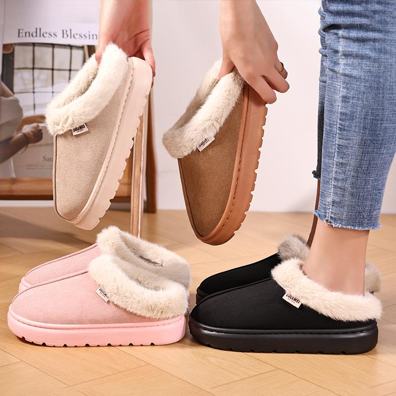 Autumn and Winter Cotton Boots, New Velvet Thickened Cotton Shoes, Fashionable Outer Wear, Warm and Comfortable Women's Short Boots, One Pedal 