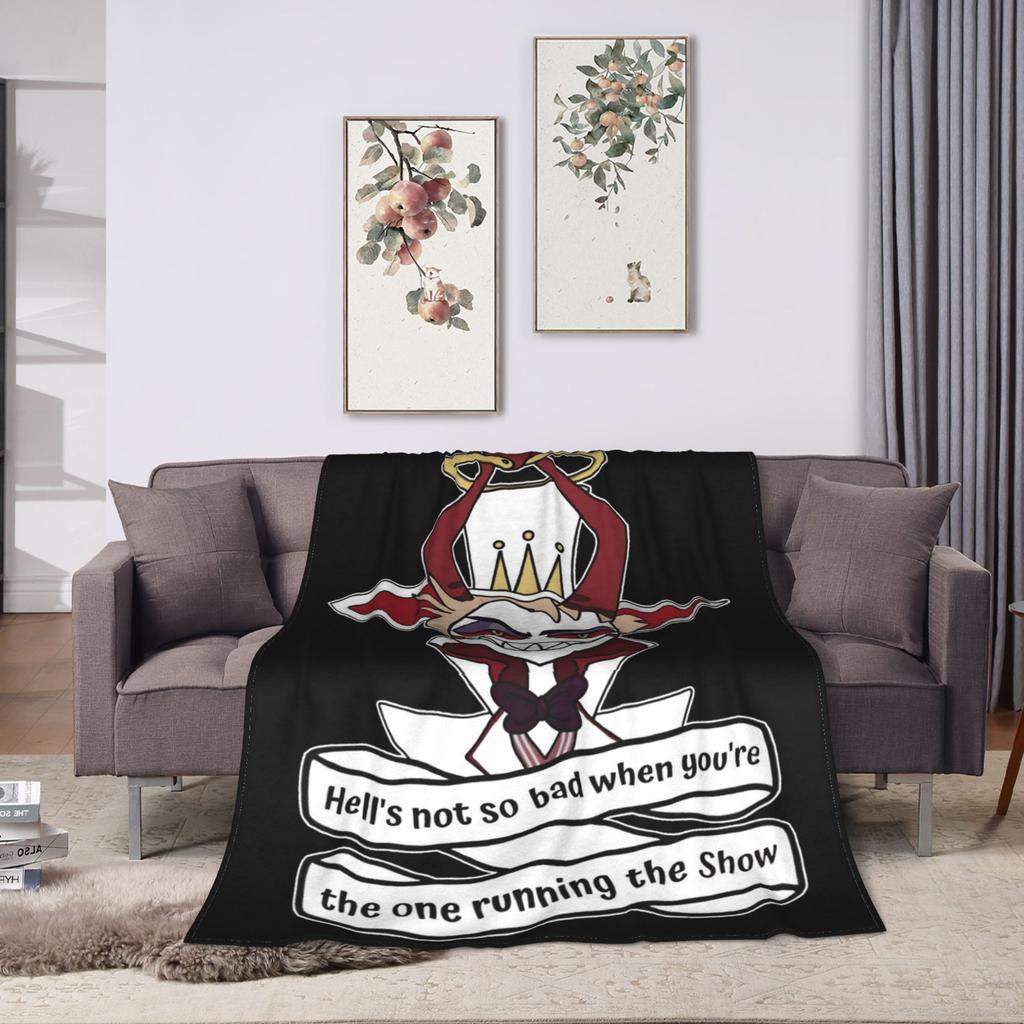 Hazbins Hotels Lucifer Anime Blanket Coral Fleece Plush Autumn/Winter   Super Warm Throw Blankets for Home Couch Bedspread