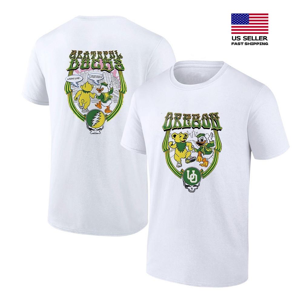 

New Hot Oregon Ducks mascot with Grateful 2025 shirt S - 5XL Unisex T-Shirt XXXXL