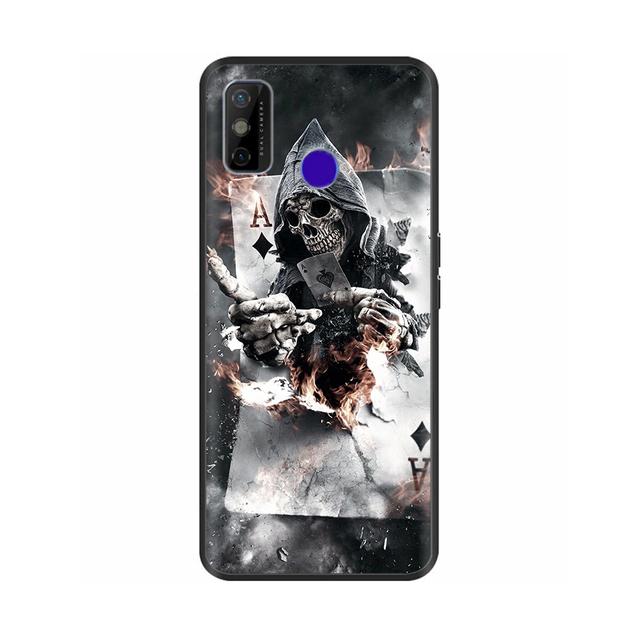 Pentru Tecno Spark 6 Go Husă pentru telefon Husa din silicon moale de desene animate pentru Tecno Spark 6 Go Spark6 Go Negru Tpu Bara de protecție drăguță de desene animate