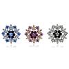 Fashion Snowflake Floral Women Brooch Pin Circle Rhinestone Christmas Jewelry