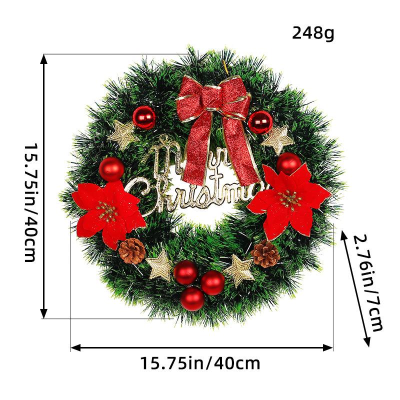 

Christmas Flower Wreath Door Hanging Merry Christmas Home Christmas Decoration Holiday Pendant