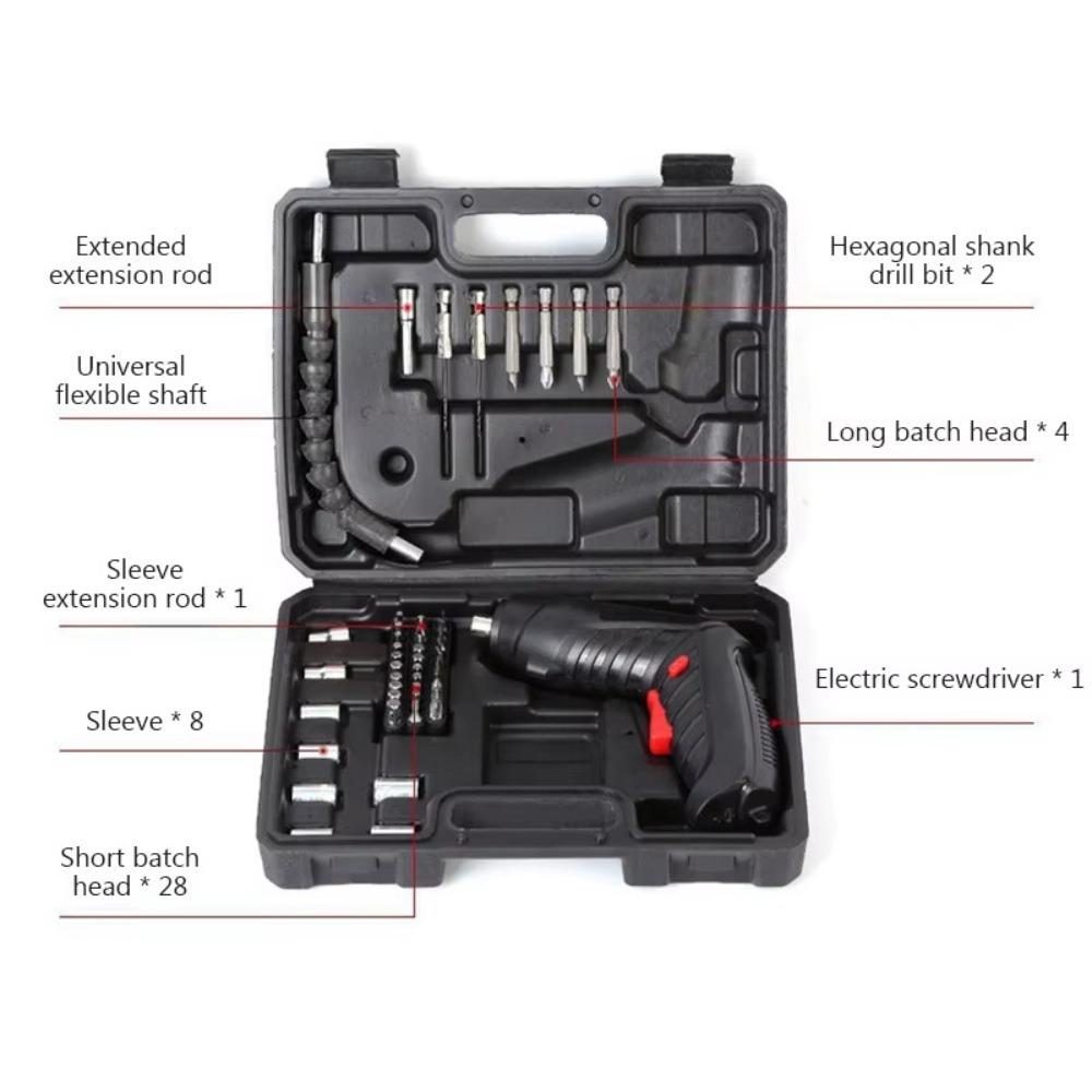 3/15/47PCS 1800mAh Lithium Battery 3.6v Electric Screwdriver Kit  Electrical Repair