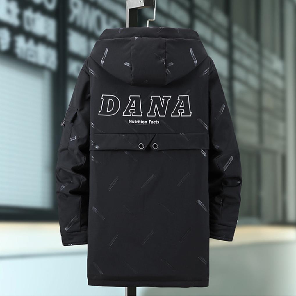 Winter verdickte Übergröße mit Kapuze, lässiger Reißverschluss, lockerer Typ, Stehkragen, warme Jacke, 4XL-10XL