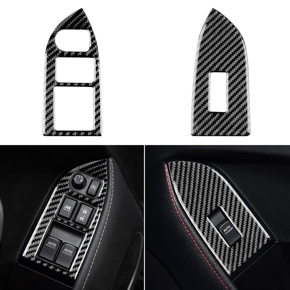 Real Soft Carbon Fiber LHD RHD Sticker for Subaru BRZ  Toyota GT86 2012-2020 Interior Trim Car Window Switch Button Frame Cover