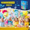 32Pcs Sea Mini Bubble Wands Assortment 8 Styles 8 Colors Bubble Party Favors for Kids, Bubbles for Kids, Themed Birthday Party Favors, Classroom