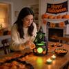 Halloween Witch Lamp Halloween Decor Resin Figurine With Battery Power For Spooky Table Display