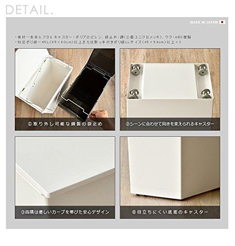 Kcud Simple Wide [Gray] Trash Can with Lid