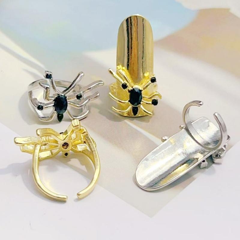 Unique Spiders Finger Rings Adjustable Rings Spiders Opening Rings Stylish Gothic Rings Eye Catching Finger Jewelry
