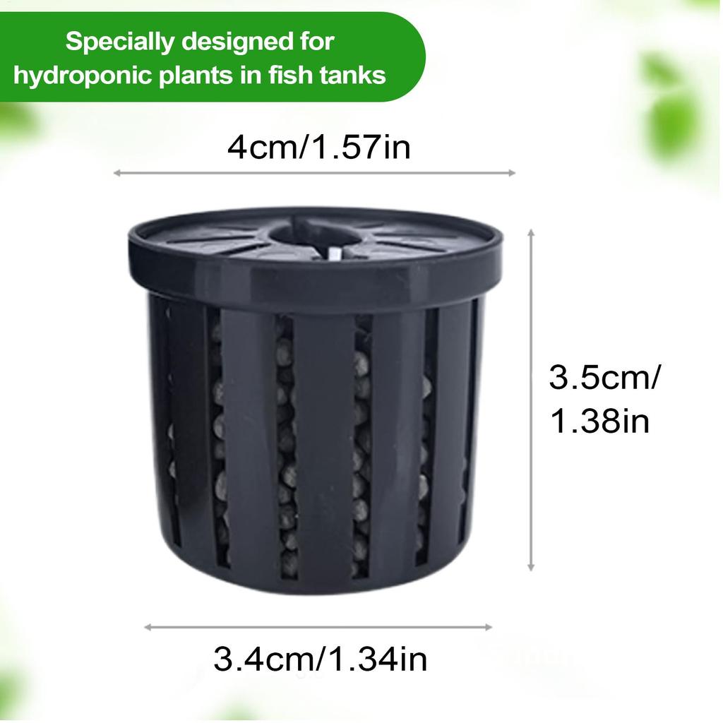 4pcs Pet Fish Tank Decorations Accessories Aquarium Plant Stand Stable Fish Tank Net Cup Hydroponic Plant Storage Fixed Basket