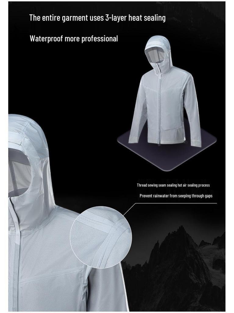 Unisex Outdoor Waterproof Windproof Jacket - Lightweight Hard Shell, Long Sleeve Mountaineering Outerwear