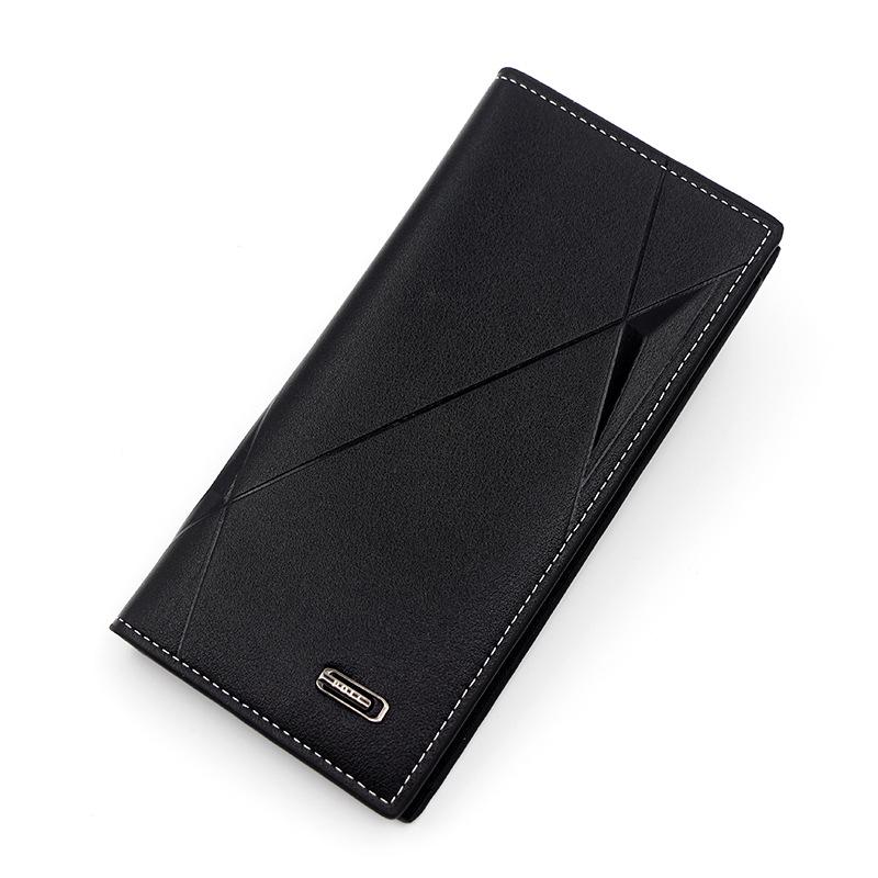 

Stylish Men s Long Wallet with 3D Diamond Embossing – Large Capacity Bifold Money Clip