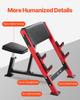 VEVOR Preacher Curl Bench, Strength Training Benches, Max Load 660 LBS Home Gym Fitness Equipment, Seated Arm Isolated Barbell Dumbbell Bicep Station