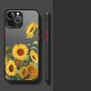 Case for iPhone 17 Pro Max 11 14 16 Plus 15 7 8 SE XS XR 13 Mini 12 Air Funda Back Phone Cover Flower Sunflower