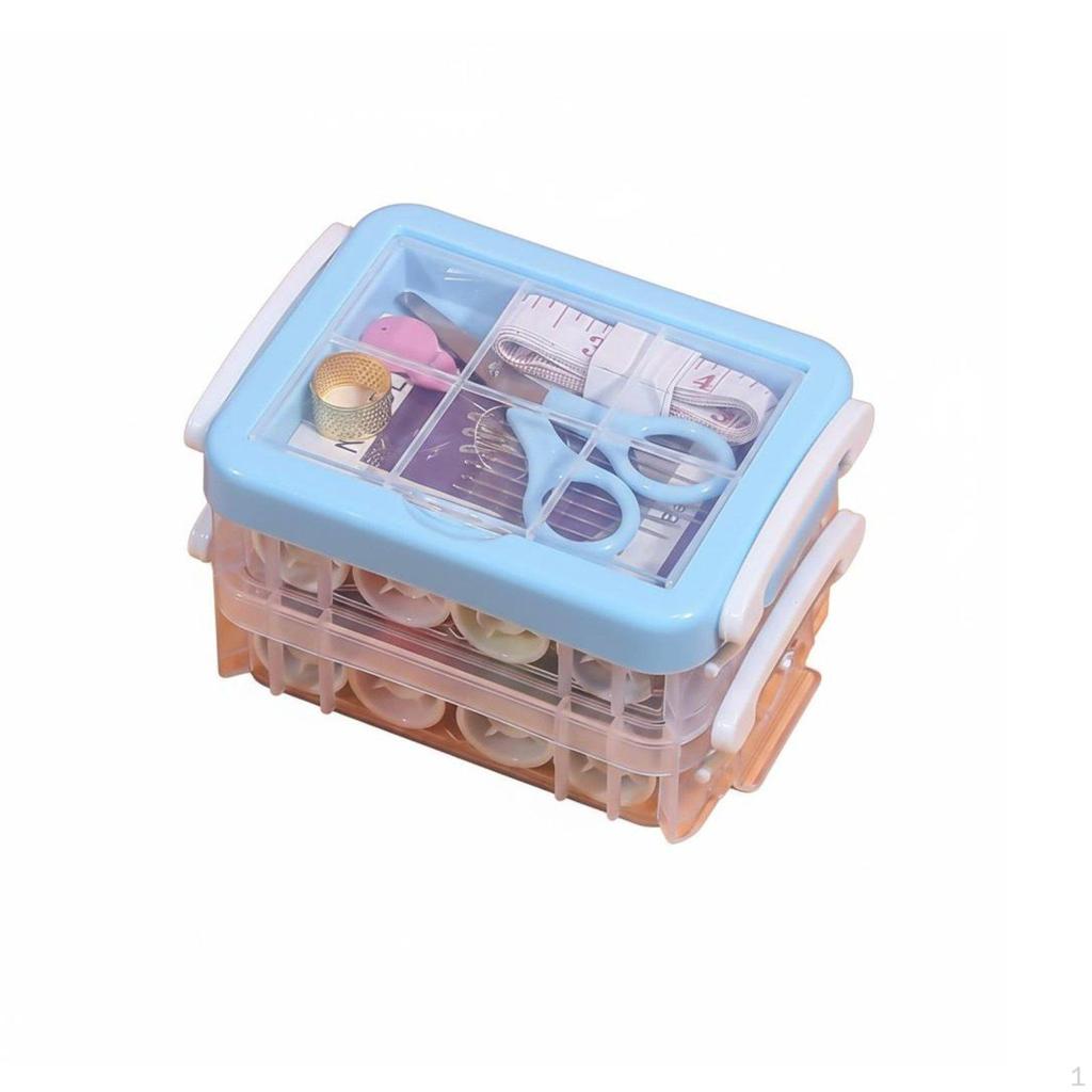 30 Pieces Portable Sewing Kit Large Capacity Stitching Tool and Thread Arranged ThreeCompartment