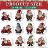 Personalization Wooden Christmas Decoration Santa Claus Colorful Christmas Scene Arrangement Crafting DIY Kraft Tags Party