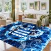 Queens Park Rangers Football Design Crystal Velvet Rug Soft Decorative Mat for Bedroom Entrance