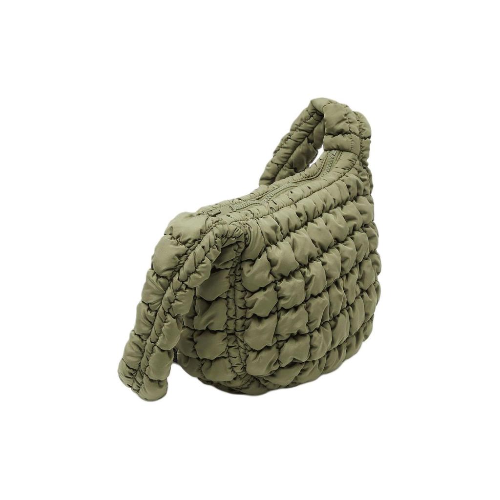 Cos Iconic Quilted Texture Polyester Messenger Cloud Bag Medium Women bags Khaki-Green 1213736005