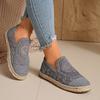 Modemarken Design Häkelspitze Espadrilles Damen Elegant Flach Leinen Netz Slipper Damen Sommer Atmungsaktive Fischer Mokassins Schuhe