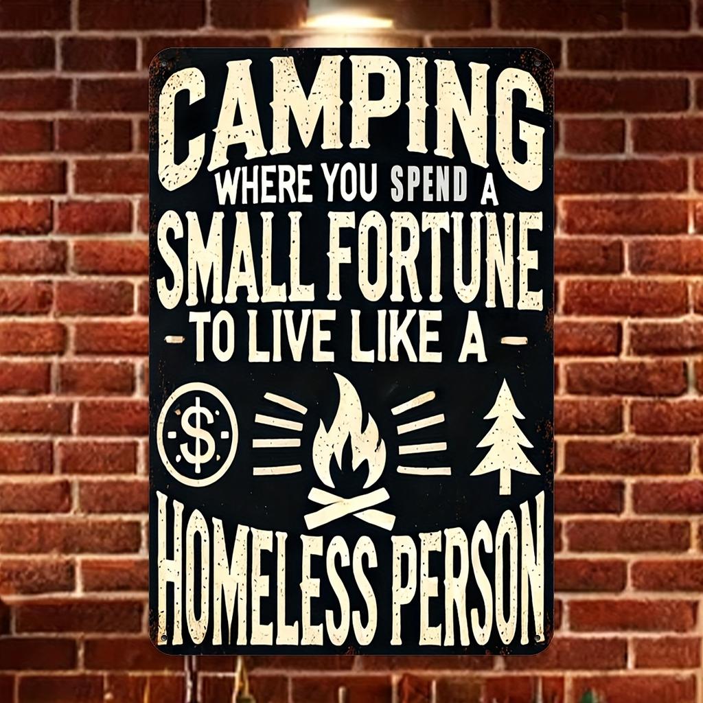 Casual Appeal Rustic If IM Drunk ItS My Camping Friends Fault Metal Sign  Durable Aluminum Wall Decor with Vintage Desi
