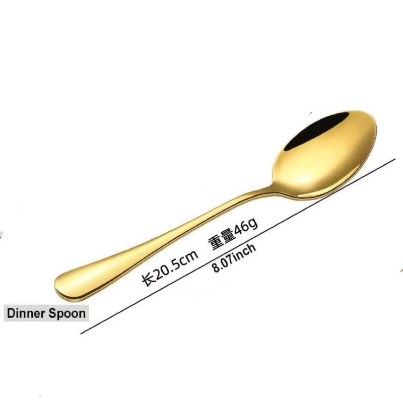 Elegant Stainless Steel Knife, Fork, and Spoon Set