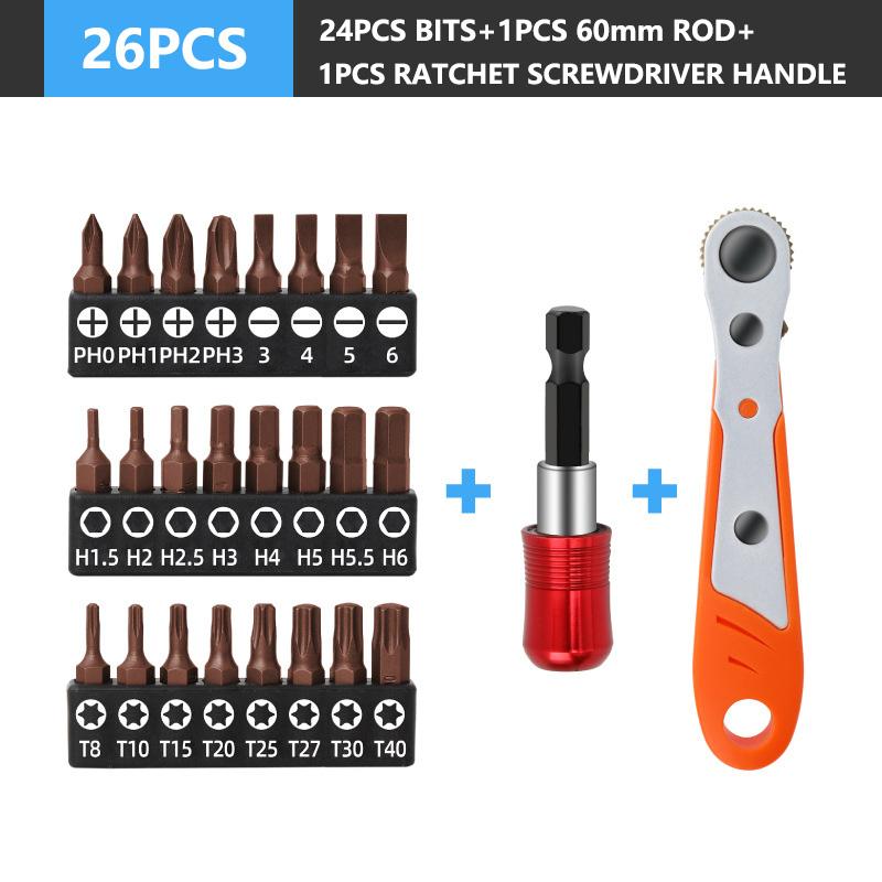 

Мини-ключ с трещоткой, набор отверток с шестигранным шлицем Torx, многофункциональный набор инструментов для домашнего ремонта, шестигранный хвостовик 6,35 мм