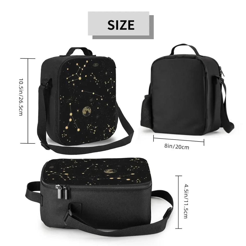 Into The Galaxy Insulated Lunch Bags for Space Constellations Portable Thermal Cooler Food Bento Box Outdoor Camping Travel