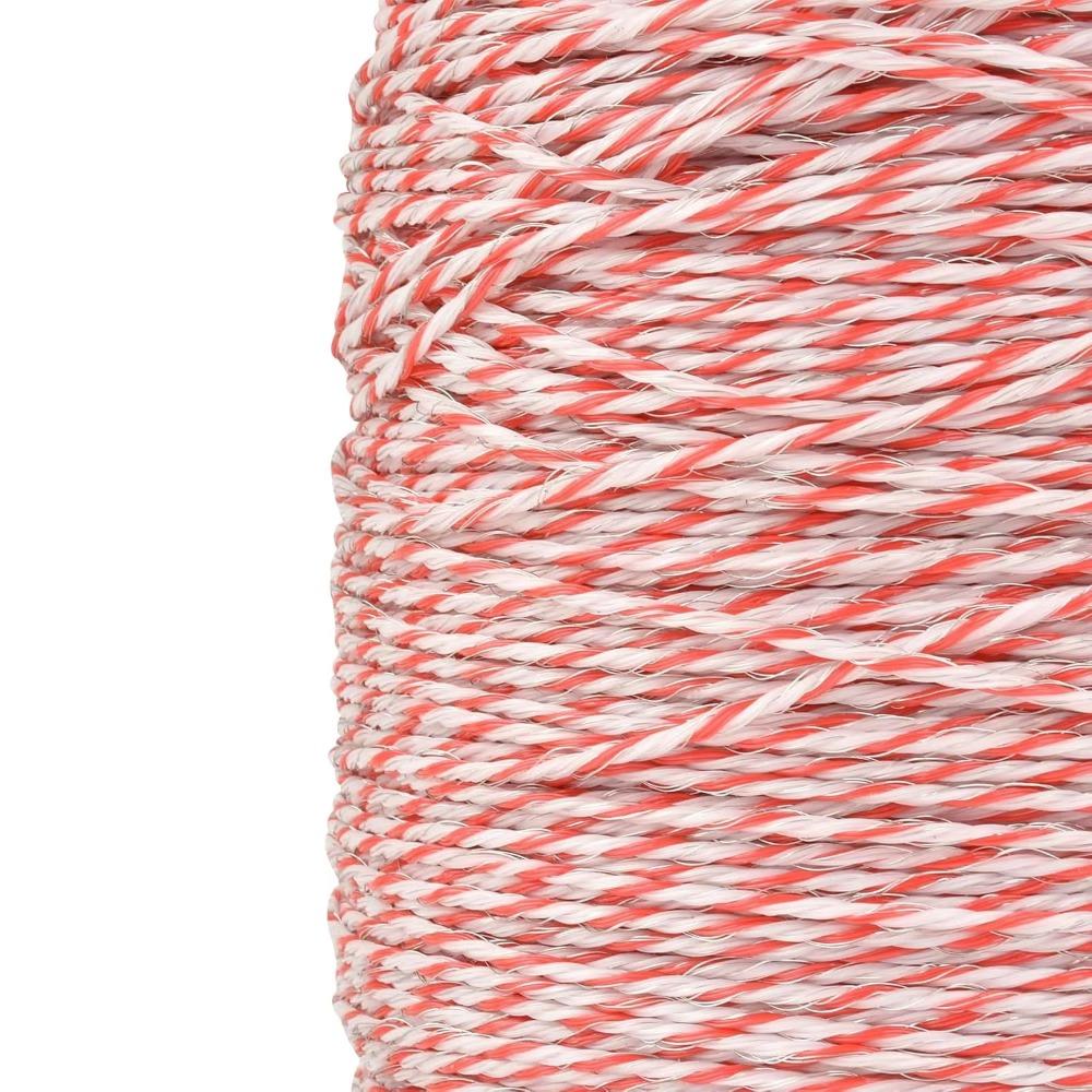 Durable Power Red White Polywire Lower Resistance Fence Steel Poly Rope Electric Fence Rope Farm