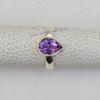 Natural Amethyst Ring, Teardrop Ring, February Birthstone Ring, Handmade Ring for Gift, 925 Sterling Silver Ring, Promise Ring
