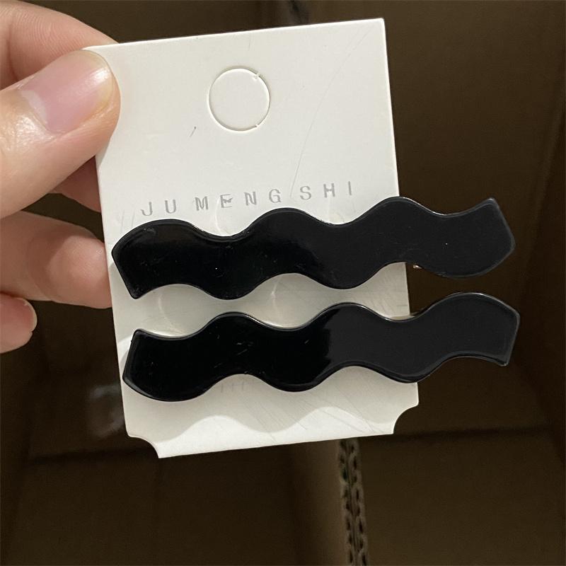 2pcs/set Acetate Hair Clips Pastel Color Wave Geometric Barrettes Women Hair Accessories Side Pins Hairpin