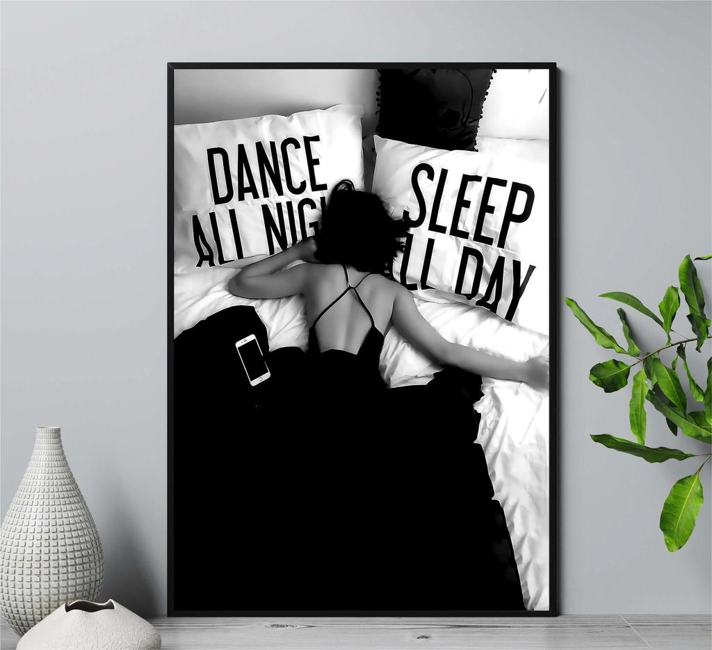 Modern Black White Fashion Women Doberman Spaniel Champagne Luxury Poster Canvas Paintings Wall Art Pictures Home Decor