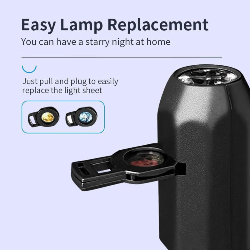 Portable USB LED Projection Light 6 Adjustable Patterns Decor Lamp for Bedroom Ceiling Wall Festival Decor