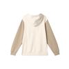 Anta Color Block Letter Print Casual Hooded Jacket Unisex Jacket Stone-White Charlotte-Gray 152338730-1